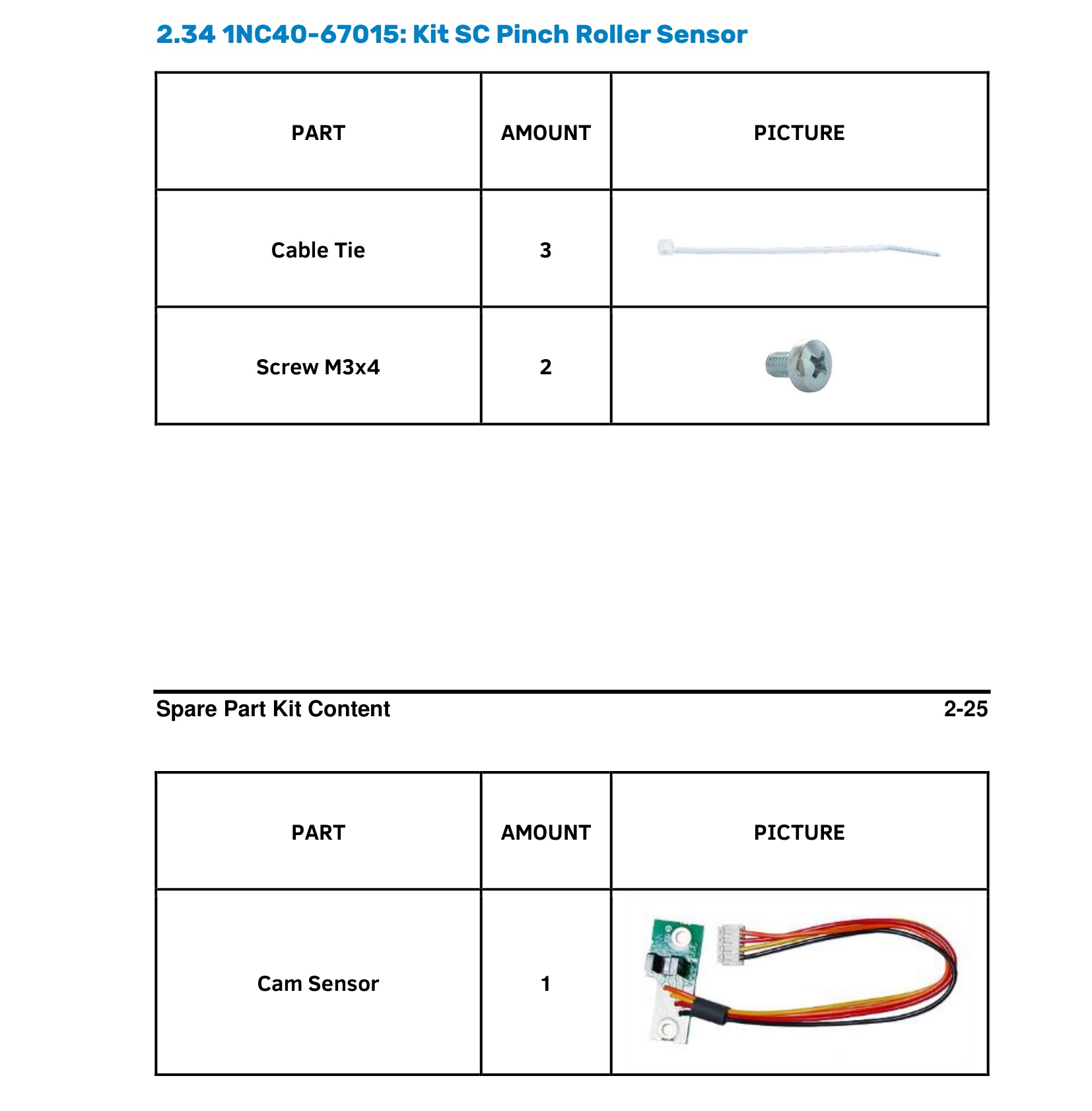 1NC40-67015 1NC40-67015: KIT SC PINCH ROLLER SENSOR — Комплект датчика притискного ролика SummaCut D Series - Зображення 1