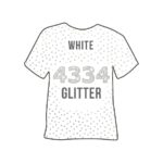 Термоплівка 4334 GLITTER WHITE Poli-Flex Perform — мокап футболки
