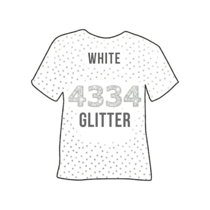 Термоплівка 4334 GLITTER WHITE Poli-Flex Perform — мокап футболки