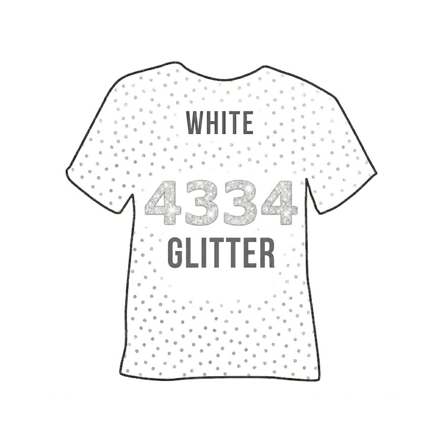 Термоплівка 4334 GLITTER WHITE Poli-Flex Perform Термоплівка 4334 GLITTER WHITE Poli-Flex Perform — мокап футболки