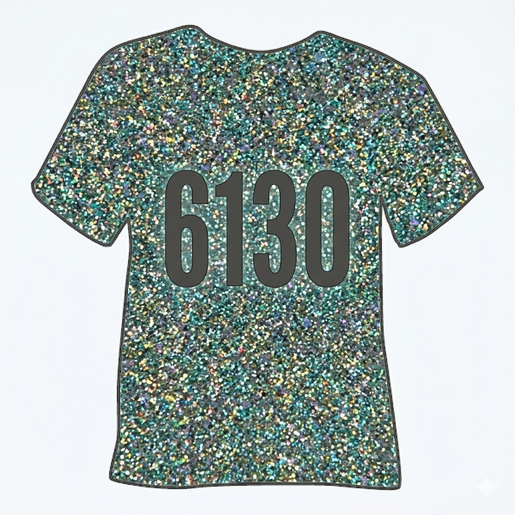 6130 Плівка флекс поліестр глітер спеціальна 6130 silver mix - Зображення 1