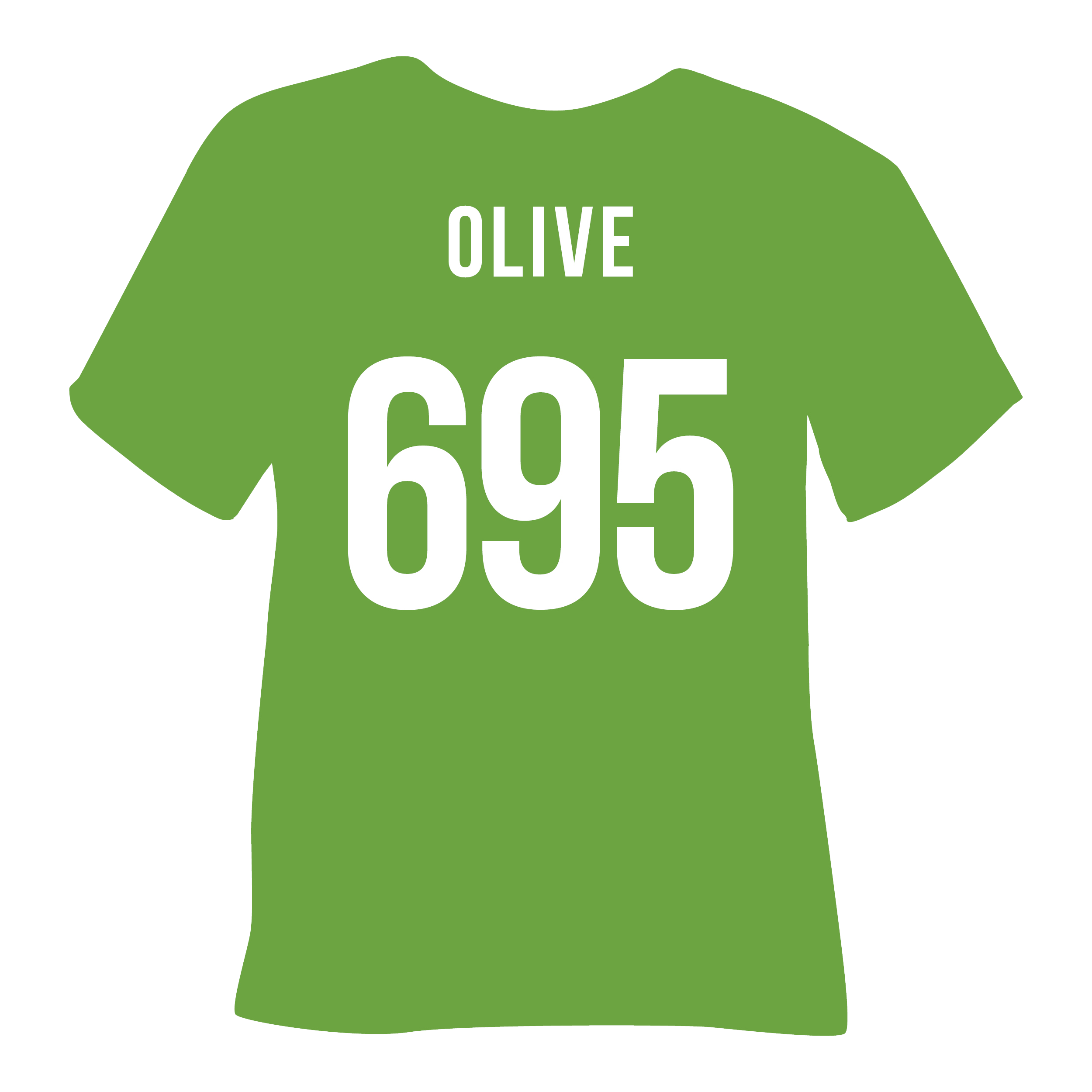 695 poli tape premium olive оливковий Термоплівка 695 OLIVE оливкова Poli-Flex Premium - Зображення 1