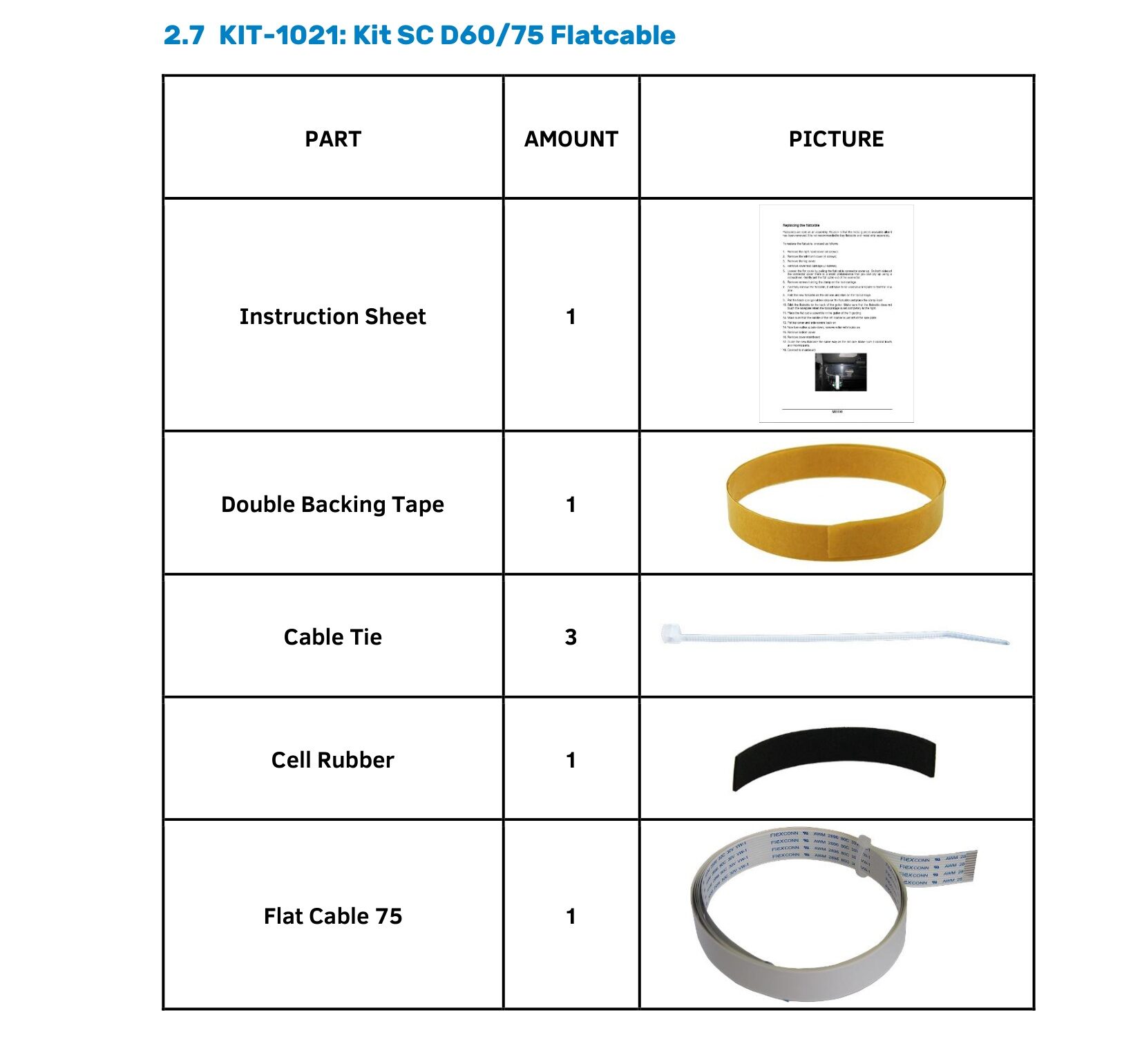 KIT-1021 KIT-1021: KIT SC D60/75 FLATCABLE — Шлейф SummaCut D60/D75 - Зображення 1
