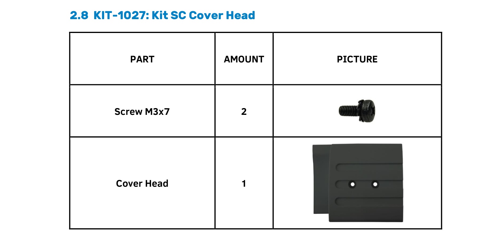 KIT-1027 KIT-1027: KIT SC COVER HEAD — Кришка голівки SummaCut D Series - Зображення 1