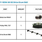 KIT-1034: KIT SC DRIVE DRUM D60 — Ведучий барабан SummaCut D60