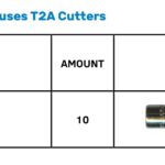 KIT-1040: KIT FUSES T2A CUTTERS — Комплект запобіжників T2A для плотерів Summa